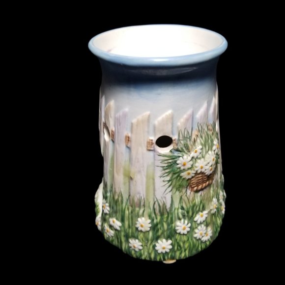 Yankee Candle Tarts Wax Melt Warmer Daisies Baskets Pickett Fence Sculpted - Picture 10 of 12